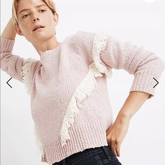 NWT Madewell XS Montford Fringe Pullover Sweater - Picture 3 of 7